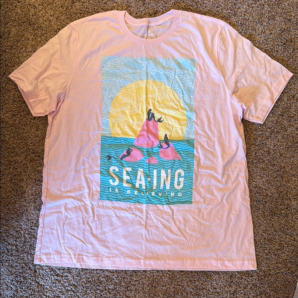 Oh Yeah Apparel ‘Seaing is Believing’ Pink Shirt - 2XL